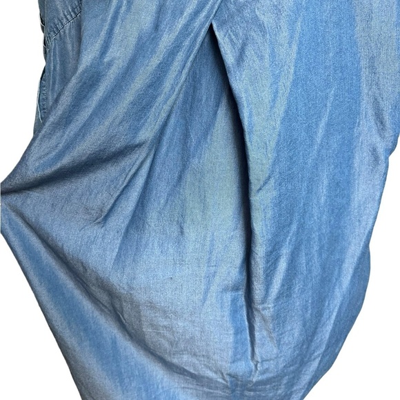 ALISON ANDREWS Short Sleeve Chambray Blouse Size Large - Picture 9 of 17